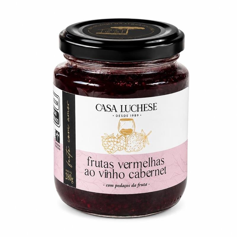 Foto de Doce de Frutas Vermelhas Ao Vinho Cabernet Premium Casa Luchese 260G