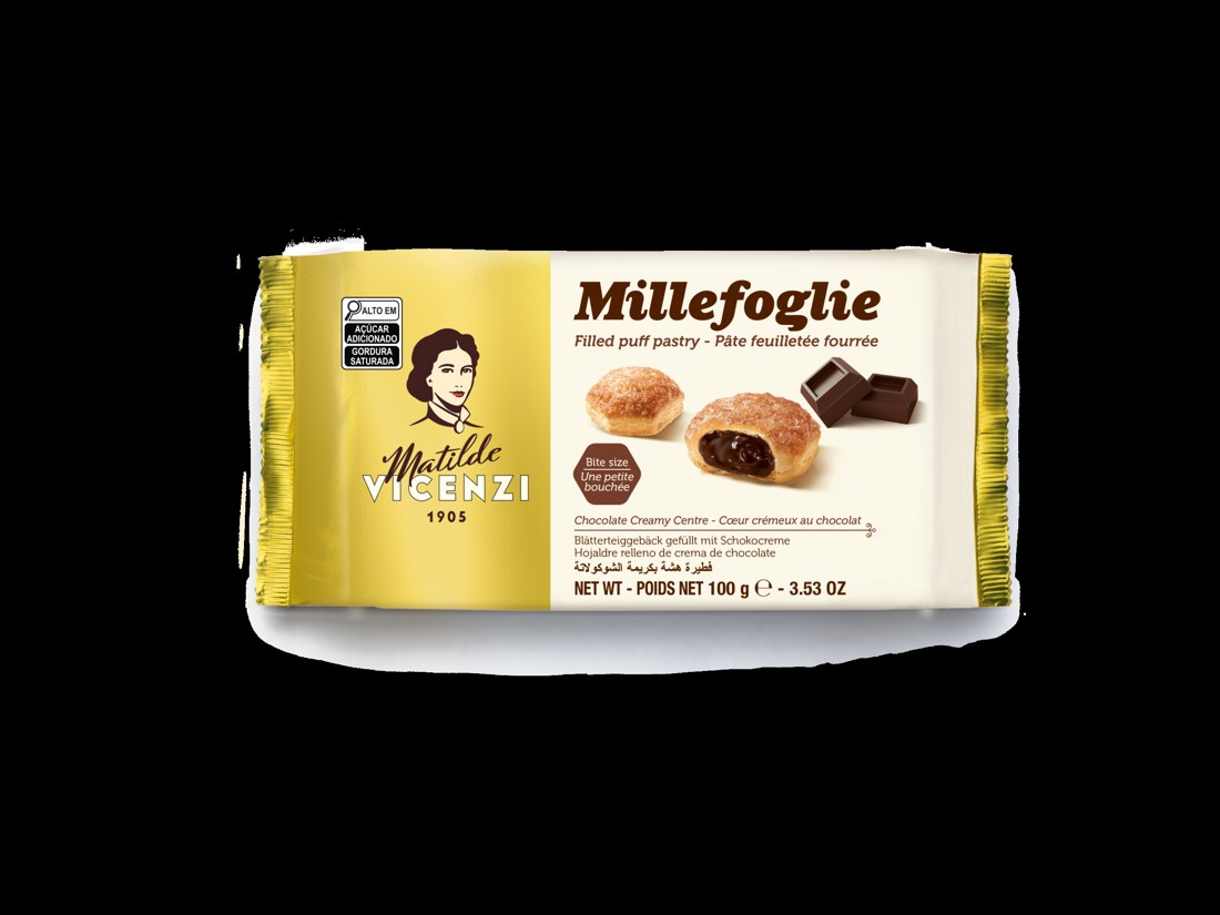 Foto de Biscoito Folhado Bocconcini Creme de Cacau Matilde Vicenzi