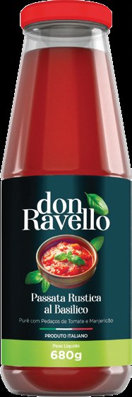 Foto de Passata Di Pomodoro Rustica Basilico Em Garrafa de Vidro Don Ravello